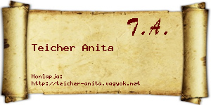 Teicher Anita névjegykártya